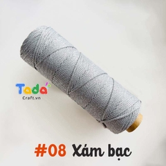 Sợi dệt ống kim tuyến tròn 2mm 125g | Tada Craft