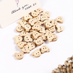 (Set 5 cái) Nút gỗ hình mặt gấu | Tada Craft