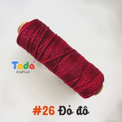 Sợi dệt ống kim tuyến tròn 2mm 125g | Tada Craft