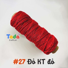Sợi dệt ống kim tuyến tròn 2mm 125g | Tada Craft