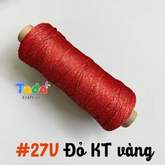 Sợi dệt ống kim tuyến tròn 2mm 125g | Tada Craft