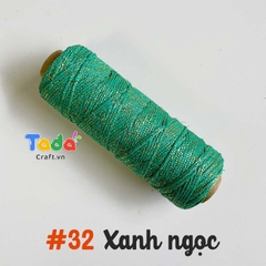 Sợi dệt ống kim tuyến tròn 2mm 125g | Tada Craft