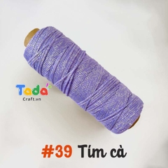 Sợi dệt ống kim tuyến tròn 2mm 125g | Tada Craft