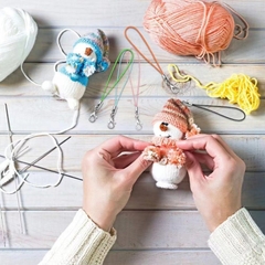 (Set 5) Dây móc khóa kèm sẵn móc càng cua | Tada Craft