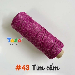 Sợi dệt ống kim tuyến tròn 2mm 125g | Tada Craft