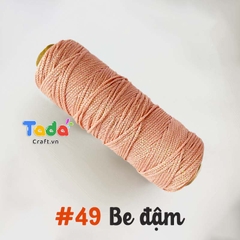 Sợi dệt ống kim tuyến tròn 2mm 125g | Tada Craft