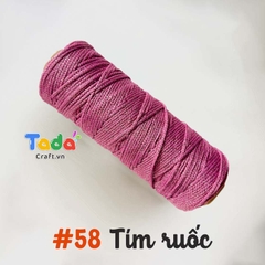 Sợi dệt ống kim tuyến tròn 2mm 125g | Tada Craft