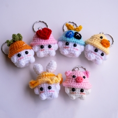 Móc khóa bé nấm handmade