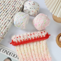Len Pompom mix cầu vồng 150g | Tada Craft