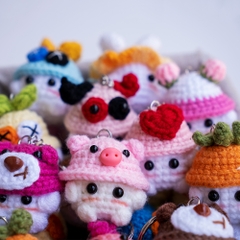 Móc khóa bé nấm handmade