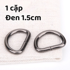Cặp khoen Chữ D lọt lòng 1.5cm  - Phụ kiện túi ví