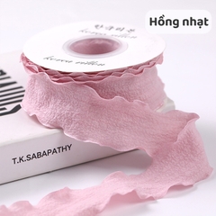 Ruy băng vải bèo 2.5cm (bán mét) | Tada Craft