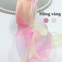 Ruy băng voan cầu vồng viền lượn sóng 6cm | Tada Craft