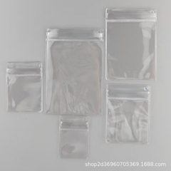 Túi khóa Zip PVC hình chữ nhật có lỗ treo lệch bên hông | Tada Craft