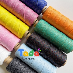 Sợi dệt ống kim tuyến tròn 2mm 125g | Tada Craft