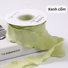 Ruy băng vải bèo 2.5cm (bán mét) | Tada Craft