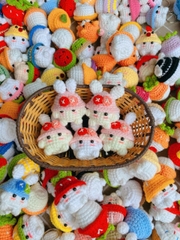 Móc khóa bé nấm handmade