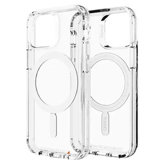 Luxury Magnetic Wireless Charge For Magsafe Case for iPhone  Back Cover Transparent Case