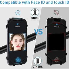 360° Rotatable Outdoor Bicycle Cell Phone Stand, Silicone Handle Mobile Phone Holder