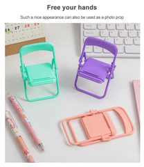 Foldable Lazy Mobile Phone Holder Cute Sweet Creative Desktop Mini Chair Stand Can Be Used As Decorative Ornaments