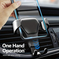 Car Navigation Mobile Phone Holder Car Air Outlet Anti Shaking Gravity Car Holder Factory Wholesale Mobile Phone Holder