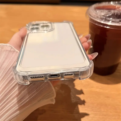 Luxury Original Shockproof Transparent Case For iPhone Bumper Cases Clear Back Cover