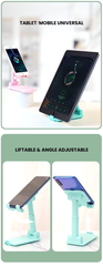 Desktop Phone Holder Stand Mobile Phone Support Adjustable Angle Height Cell Phone Stand Universal for All Smart Phones