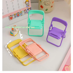 Foldable Lazy Mobile Phone Holder Cute Sweet Creative Desktop Mini Chair Stand Can Be Used As Decorative Ornaments