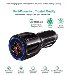Car Charger ( Auto Lādētāju) for Mobile phone. 2 Port Dual USB Auto Car Charger 5V 1A 2.1A USB In Car Mobile Phone Charger GPS Charging Car-Charger