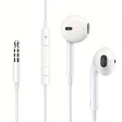 Wired Headphones 3.5mm Jack Headphones for Calling and Music with Bass Stereo Earbuds In-Ear Headphones Audio Electronics