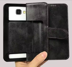 Calf PU Leather Cover Universal Mobile Flip Stand Phone Case Clamshell Wallet Cover for all Phones