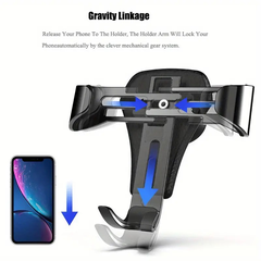 Car Navigation Mobile Phone Holder Car Air Outlet Anti Shaking Gravity Car Holder Factory Wholesale Mobile Phone Holder