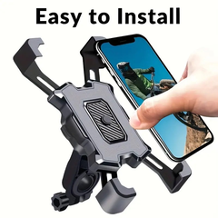 Bicycle Phone Holder, Motorcycle/bicycle Phone Holder, Supports All Phone Models From 12.19-17.27 Cm, 360° Rotating Phone Holder