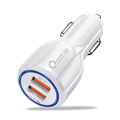 Car Charger ( Auto Lādētāju) for Mobile phone. 2 Port Dual USB Auto Car Charger 5V 1A 2.1A USB In Car Mobile Phone Charger GPS Charging Car-Charger