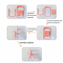 Foldable Lazy Mobile Phone Holder Cute Sweet Creative Desktop Mini Chair Stand Can Be Used As Decorative Ornaments