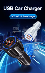 Car Charger ( Auto Lādētāju) for Mobile phone. 2 Port Dual USB Auto Car Charger 5V 1A 2.1A USB In Car Mobile Phone Charger GPS Charging Car-Charger