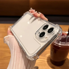 Luxury Original Shockproof Transparent Case For iPhone Bumper Cases Clear Back Cover