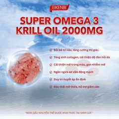 Dầu Nhuyễn Thể Super Omega 3 Krill Oil Eikenbi Nhật Bản [Hộp 60 viên]