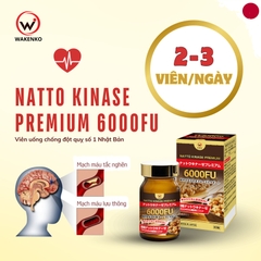 Viên Uống Chống Đột Quỵ Natto Kinase Premium 6000FU Wakenko [60 Viên]