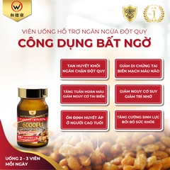 Viên Uống Chống Đột Quỵ Natto Kinase Premium 6000FU Wakenko [60 Viên]