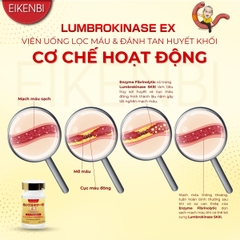 Viên Uống Lumbrokinase EX Eikenbi Tan Cục Máu Đông & Chống Đột Quỵ [60 viên]