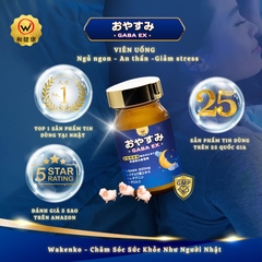 Viên Uống Ngủ Ngon, Giảm Stress GABA EX Wakenko [60 Viên]