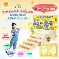 Siro Háu Ăn Lợi Khuẩn Yến Tươi Grow Power Plus Eikenbi Kids [Hộp 15 ống]