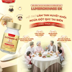 Viên Uống Tan Cục Máu Đông & Chống Đột Quỵ Lumbrokinase EX Eikenbi [60 viên - Date: Tháng 06/2026]