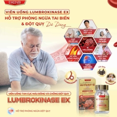 Viên Uống Tan Cục Máu Đông & Chống Đột Quỵ Lumbrokinase EX Eikenbi [60 viên - Date: Tháng 06/2026]