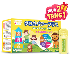 Siro Háu Ăn Lợi Khuẩn Yến Tươi Grow Power Plus Eikenbi Kids [Hộp 15 ống]