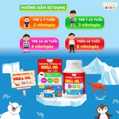 Dầu Nhuyễn Thể Natural Omega-3 Krill Oil Eikenbi Kids [Hộp 60 viên]