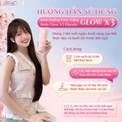 Kem Kích Trắng Body Nâng Tone Glow X3 Eikenbi 200gr