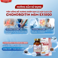 Viên Uống Bổ Xương Khớp Sụn Cá Mập Cao Cấp Chondroitin MSM Ex1800 Eikenbi [180 viên - Date: Tháng 06/2026]