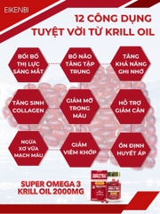 Dầu Nhuyễn Thể Super Omega 3 Krill Oil Eikenbi Nhật Bản